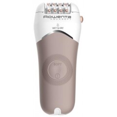 Эпилятор Rowenta Aquasoft Wet&Dry пинцетный, аккумуляторный, пинцет.-24, влаж.+сух., насадок-4, пудровый