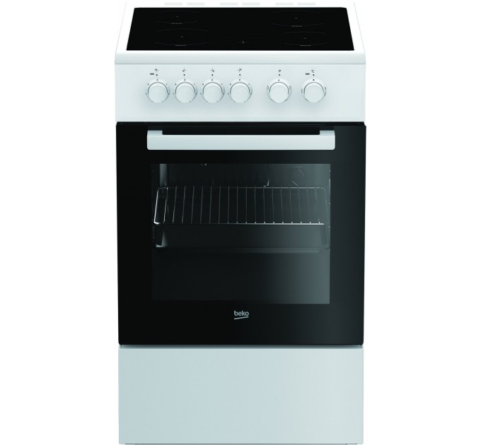 Плита Beko электрическая стеклокерамическая, 60л, 50x60см, конвекция, белый