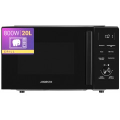 Микроволновая печь ARDESTO, 20л, электр. управл., 800Вт, гриль, дисплей, откр.ручкой, черный