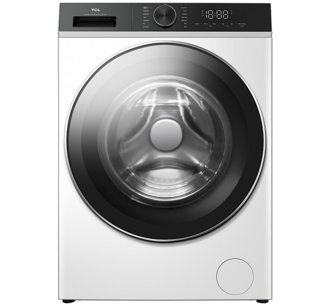 Пральна машина TCL фронтальна, 8кг, 1400, A+++, 53см, дисплей, пара, інвертор, білий