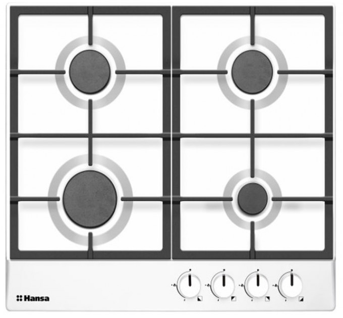 Варочная поверхность Hansa газовая, 60см, чугун, белый