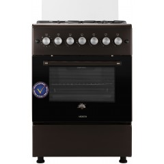 Плита ARDESTO газовая, 58л, 60x60см, стеклянная крышка, электроподжиг, подсветка, таймер, термометр, кофе адаптер, откидной ящик, форсунки LPG (подключение газового баллона), черный