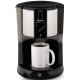 Кавоварка Tefal крапельна Subito Mug 1.25л, мелена, чорно-сріблястий