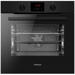 Духова шафа Hansa електрична, 77л, A, дисплей, конвекція, матовий чорний