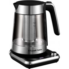 Электрочайник Russell Hobbs Attentiv Kettle, 1.7л, Strix, стекло, база с отсеком для шнура, серый