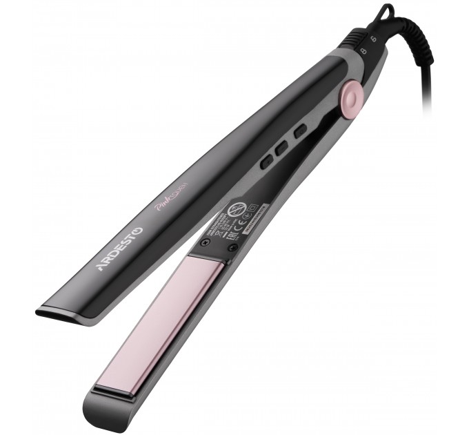 Выпрямитель ARDESTO Pink Touch, 32Вт, 110-200C, керамика, серый+розовый