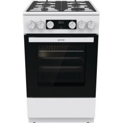 Плита Gorenje газовая, 67л, 50x60см, дисплей, IconLed, чугун, белый