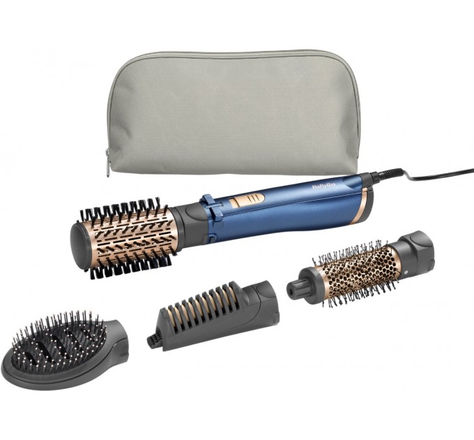 Фен-щетка Babyliss Style Pro, 1000Вт, режимов-2, хол. обдув, иониз-я, чехол для хранения, керамика, синий