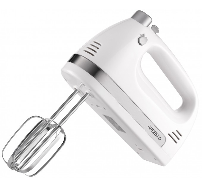Миксер ARDESTO ручной 300Вт, насадки-4, турборежим, белый