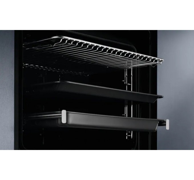 Духова шафа Electrolux електрична, 65л, A+, дисплей, конвекція, піроліз, телескопічні напрямні, чорний