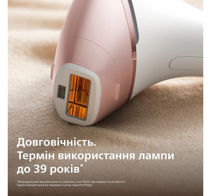 Фотоэпилятор Philips Lumea IPL 9900 Series, аккумуляторный, кол-во вспыш-450000, 2- 4 см2, футляр, насадок-4, розовый