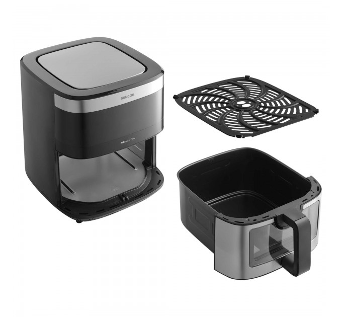 Мультипіч Sencor Vita, 1700Вт, чаша-9л, сенсорне керув., 7 програм, метал/пластик, з віконцем, сіро-чорний