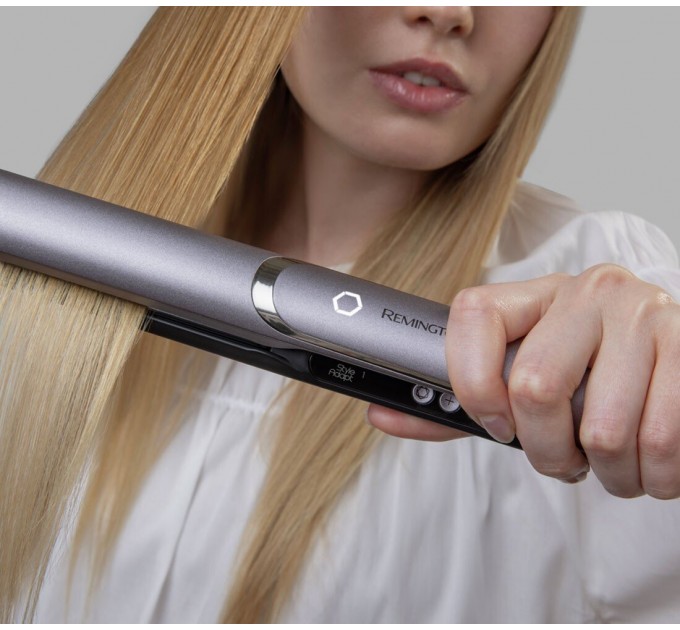 Випрямитель Remington ProLuxe You Adaptive, 52Вт, темп.режимов-9, 150-230С, дисплей, ионизация, керамика, черно-серый