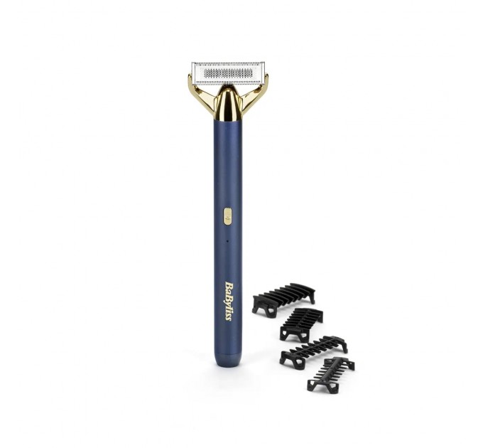 Тример Babyliss X- Blade Super-X Metal, для вусів та бороди, акум., насадок-4, кейс, підставка, сталь, синій