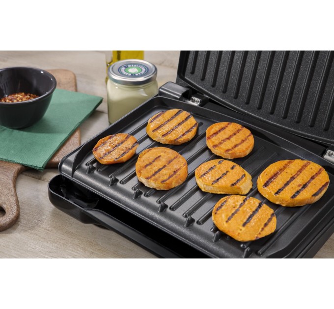 Гриль Russell Hobbs прижимной Family SteelGrill 1650Вт, темп. режимов-1, металл, крассно-черный