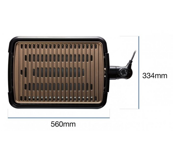 Гриль George Foreman барбекю Smokeless BBQ Grill 1606Вт, темп. режимов-3, съёмные пластины, пластик, черный