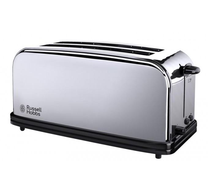 Тостер Russell Hobbs Chester 1600Вт, длинные слоты на 4 тоста, металл, серебристый