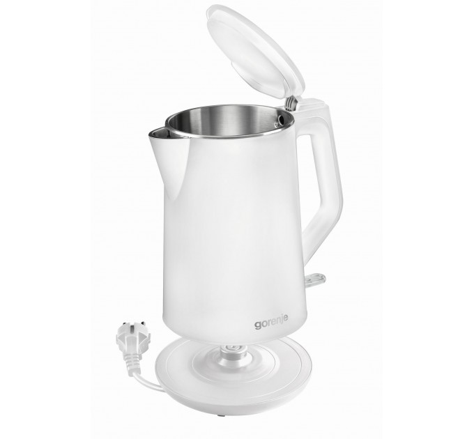 Електрочайник Gorenje 1.5л, пластик, білий матовий