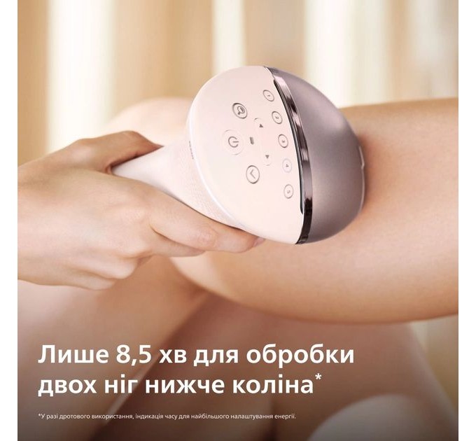 Фотоэпилятор Philips Lumea IPL 9900 Series, аккумуляторный, кол-во вспыш-450000, 2- 4 см2, футляр, насадок-4, розовый