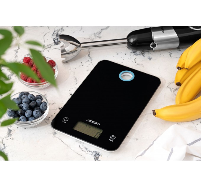 Весы ARDESTO кухонные, 5кг, CR2032x2 в компл, стекло, черный