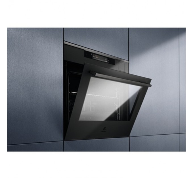 Духовой шкаф Electrolux электрический, 70л, A++, пар, дисплей, конвекция, ф-ция пароварки, телескопические направляющие, черный мат.