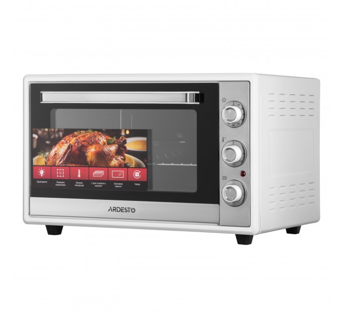 Піч електрична ARDESTO, 60л, 2000Вт, механіч., подвійне скло, білий