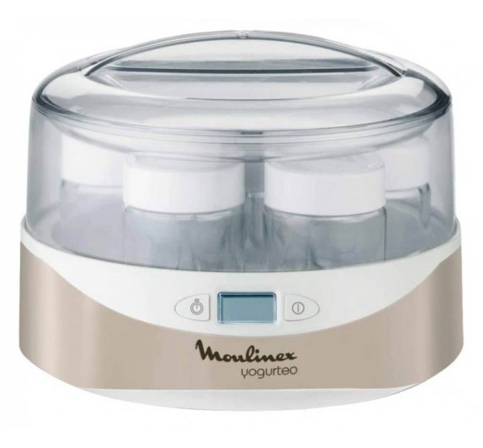 Йогуртница Moulinex Yogurteo 15Вт, стаканов-7х0.16л (стекло), пластик, белый