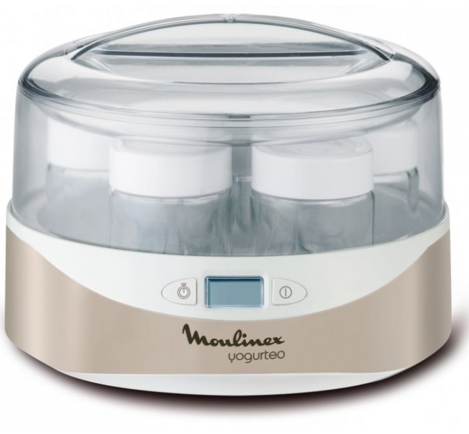 Йогуртница Moulinex Yogurteo 15Вт, стаканов-7х0.16л (стекло), пластик, белый