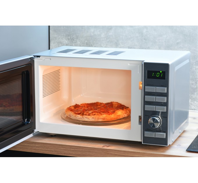 Мікрохвильова піч ARDESTO, 20л, електр.керув., 700Вт, дисплей, відкр.ручкою, сріблястий