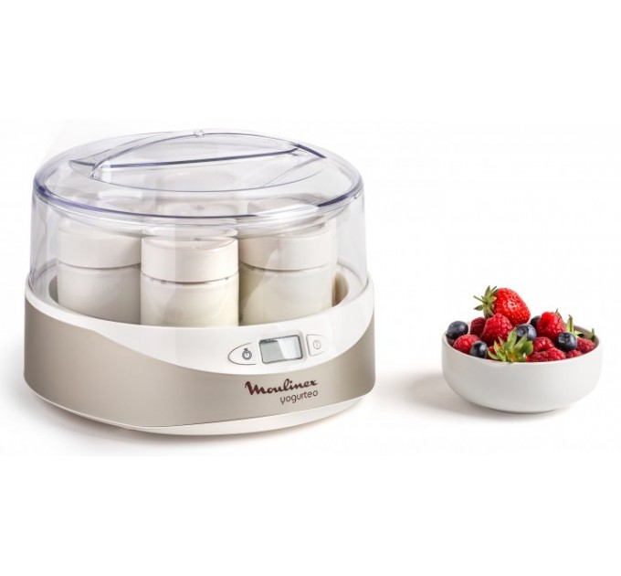 Йогуртница Moulinex Yogurteo 15Вт, стаканов-7х0.16л (стекло), пластик, белый