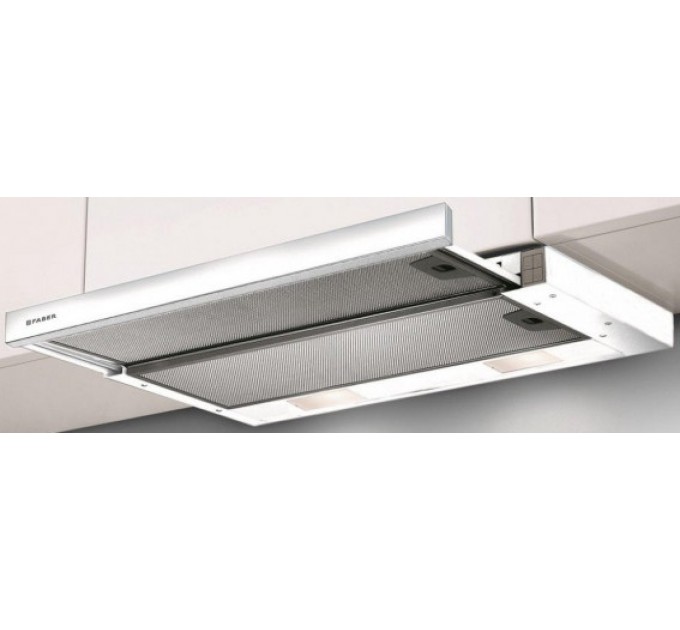 Вытяжка Faber телескопическая, 60см, 701м.куб/ч, Flexa Ng Hip W A60, белый