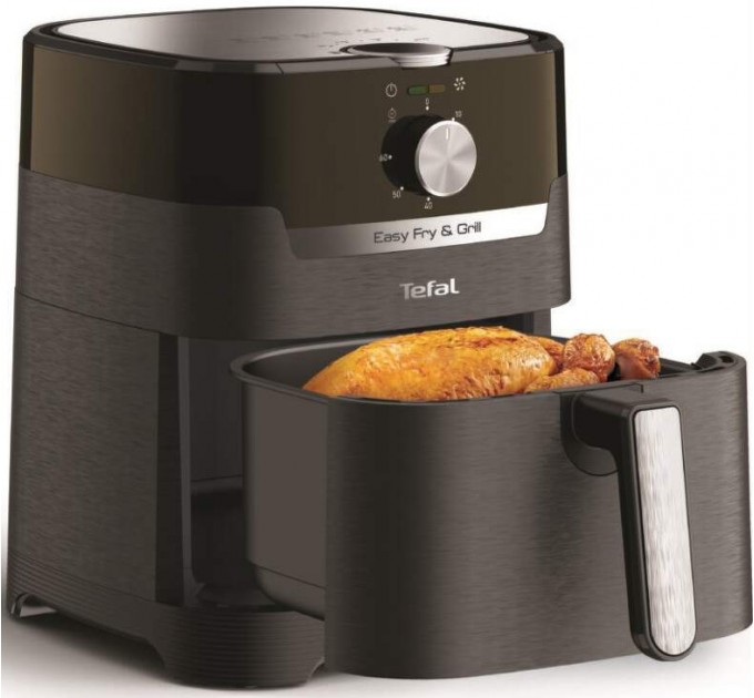 Мультипечь Tefal AirFry&Grill, 1550Вт, чаша-4.2л, электронное управл., пластик, черный
