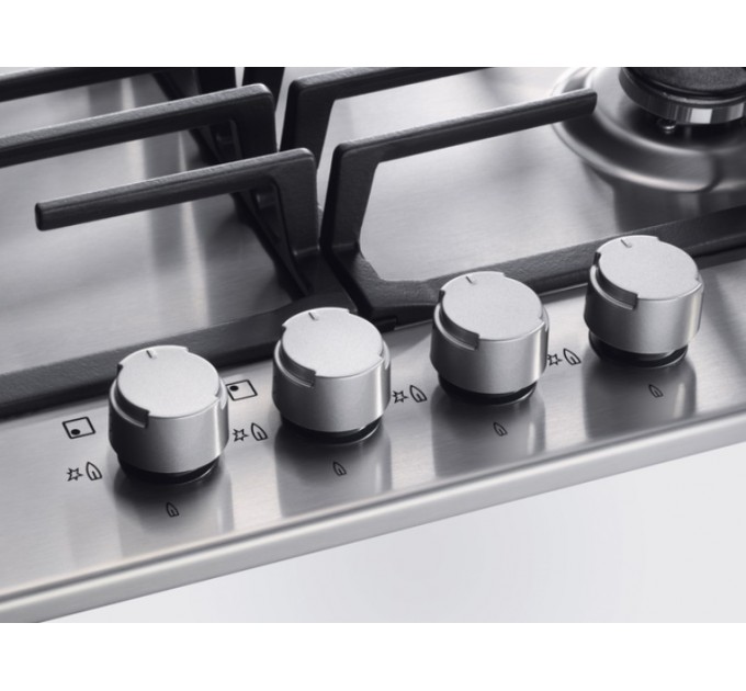 Варильна поверхня Electrolux газова, 30см, чавун, Доміно, нерж