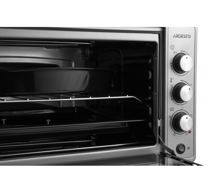 Печь электрическая ARDESTO, 52л, 1700Вт, механич., конвенция, двойное стекло, вертел, серый