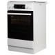 Плита Hansa комби, 65л, 50x60см, дисплей, конвекция, чугун, белый