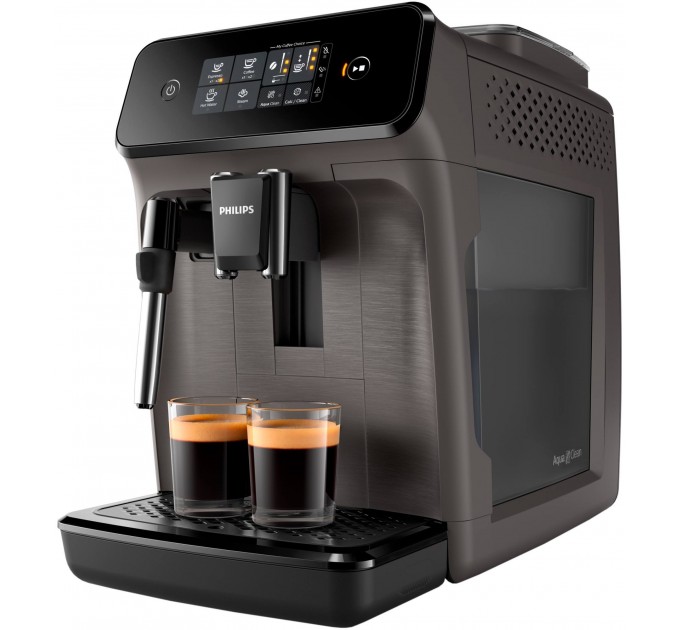 Кофемашина Philips Series 1200 1.8л, зерно, ручной капучинатор, авторецептов - 2, черный