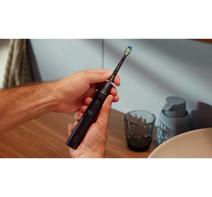 Щітка зубна електр. Philips, Sonicare 5300 Series, 62т. колив/хв, насадок-1, футляр, чорний