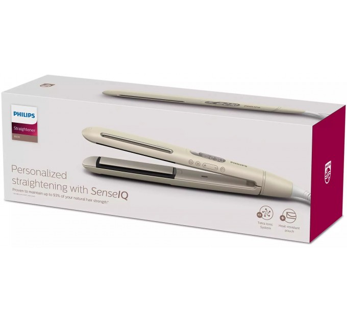 Випрямляч Philips SenseIQ Series 8000, 1800Вт, темп.режимів-14, 120-230С, іонізація, кераміка, золотий