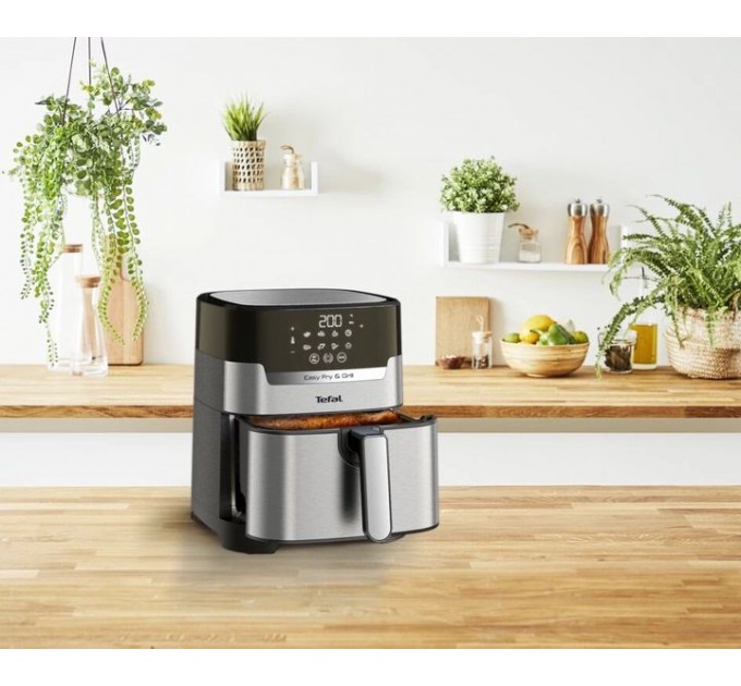 Мультипечь Tefal EasyFry&Grill Precision, 1550Вт, чаша-4.2л, сенсорное, пластик, серый