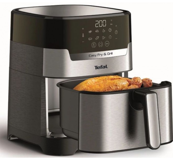 Мультипечь Tefal EasyFry&Grill Precision, 1550Вт, чаша-4.2л, сенсорное, пластик, серый