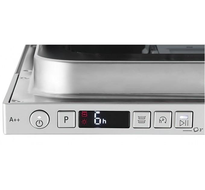 Посудомоечная машина Hotpoint встраиваемая, 10компл., A++, 45см, дисплей, 3я корзина, белый