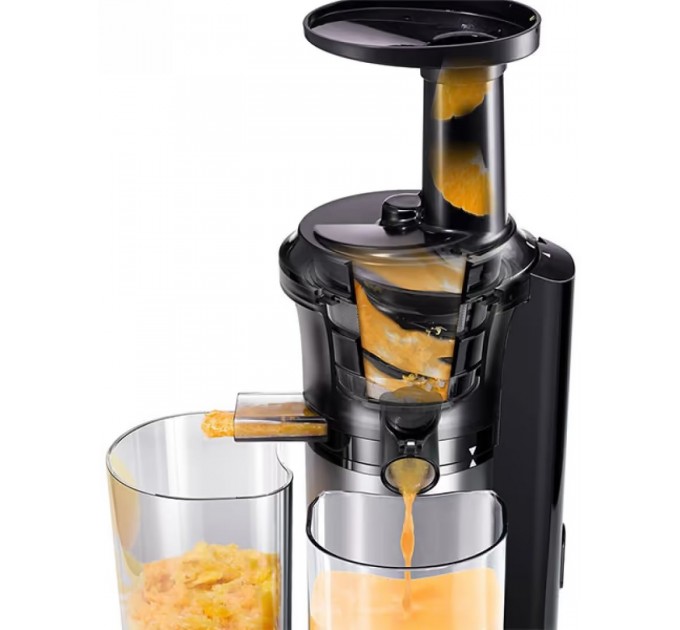 Соковыжималка Panasonic Viva Collection шнековая 150Вт, чаша-0.4л, пластик/металл, черный