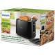 Тостер Philips Daily Collection 830Вт, крышка от пыли, пластик, черный