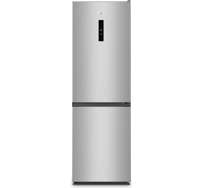 Холодильник Gorenje с нижн. мороз., 185х60х60см, 2 дв., Х- 207л, М- 93л, A+, NoFrost Plus, Fresh zone, дисплей, серый