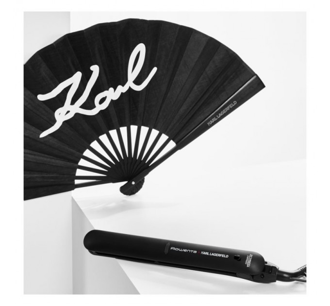 Випрямитель Rowenta x Karl Lagerfeld Easyliss, >240Вт, >200С, керамика, турмалин , черный