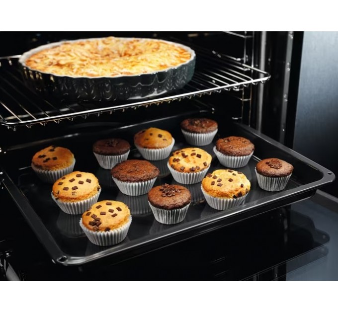 Духова шафа Electrolux електрична, 65л, A+, дисплей, конвекція, піроліз, телескопічні напрямні, чорний