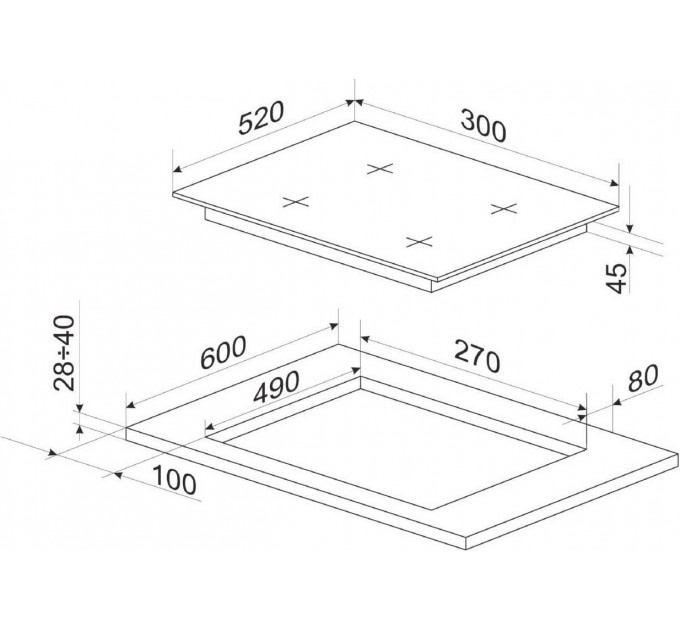 Варильна поверхня Hansa газова, 30см, чавун, нерж