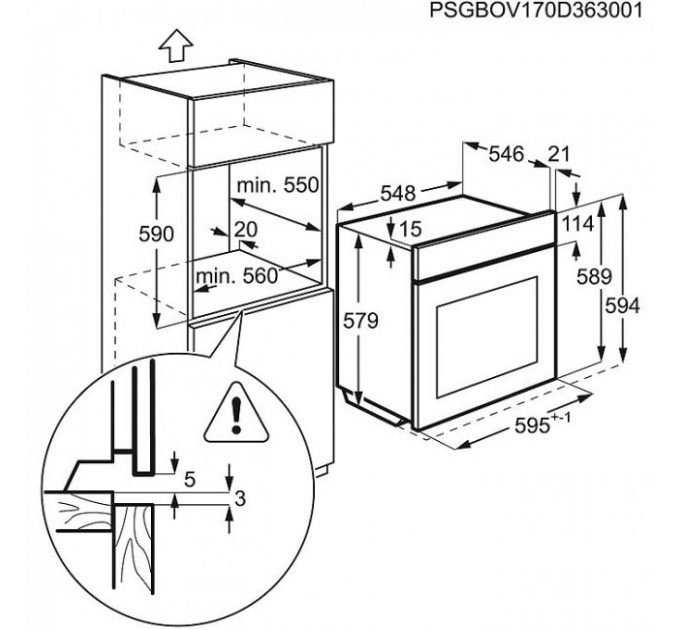 Духова шафа Electrolux електрична Rococo, 72л, A, конвекція, чорний