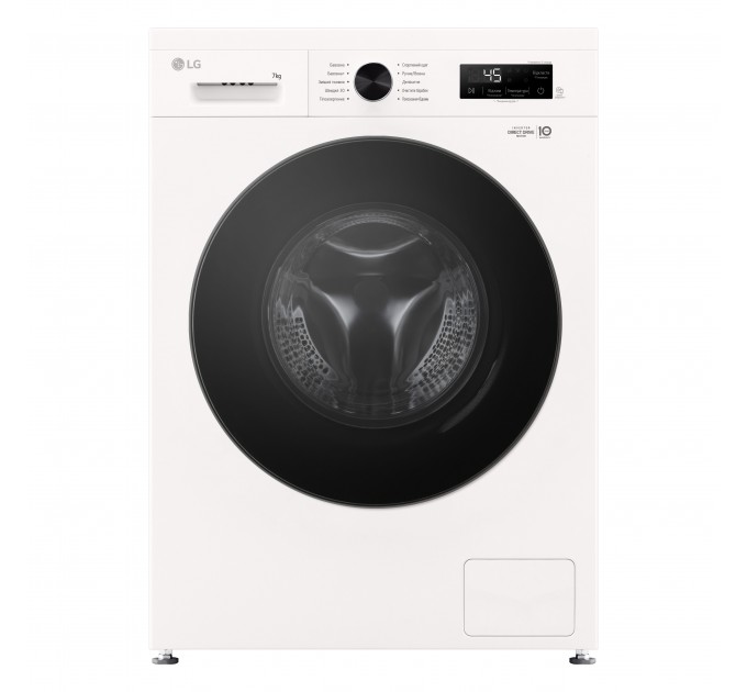 Стиральная машина LG фронтальная, 7кг, 1200, A+++, 44см, дисплей, пар, инвертор, белый