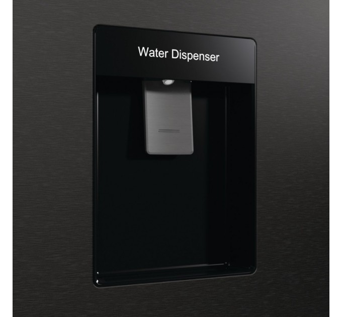 Холодильник SBS Gorenje, 179х67х92см, 2 дв., 353(191)л, А++, NF+, Инв. , Зона св-ти, диспенсер, генератор льда, Внешн.диспл, черный